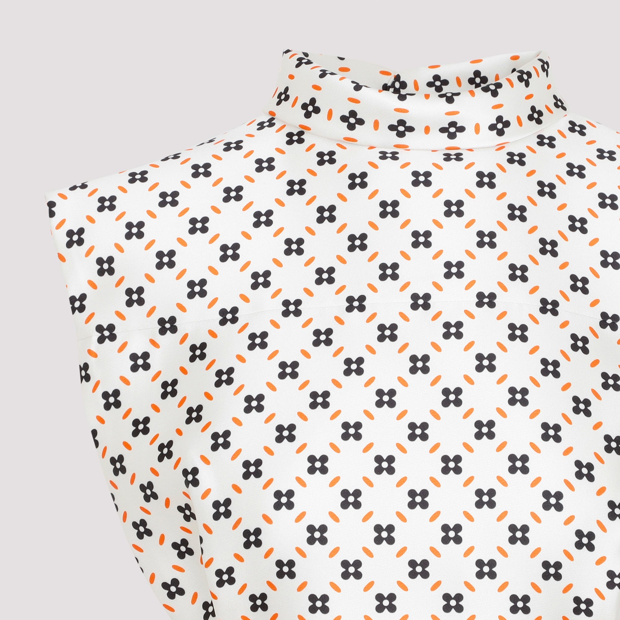Cropped Sleeveless Top Nude & Neutrals Polyester Silk