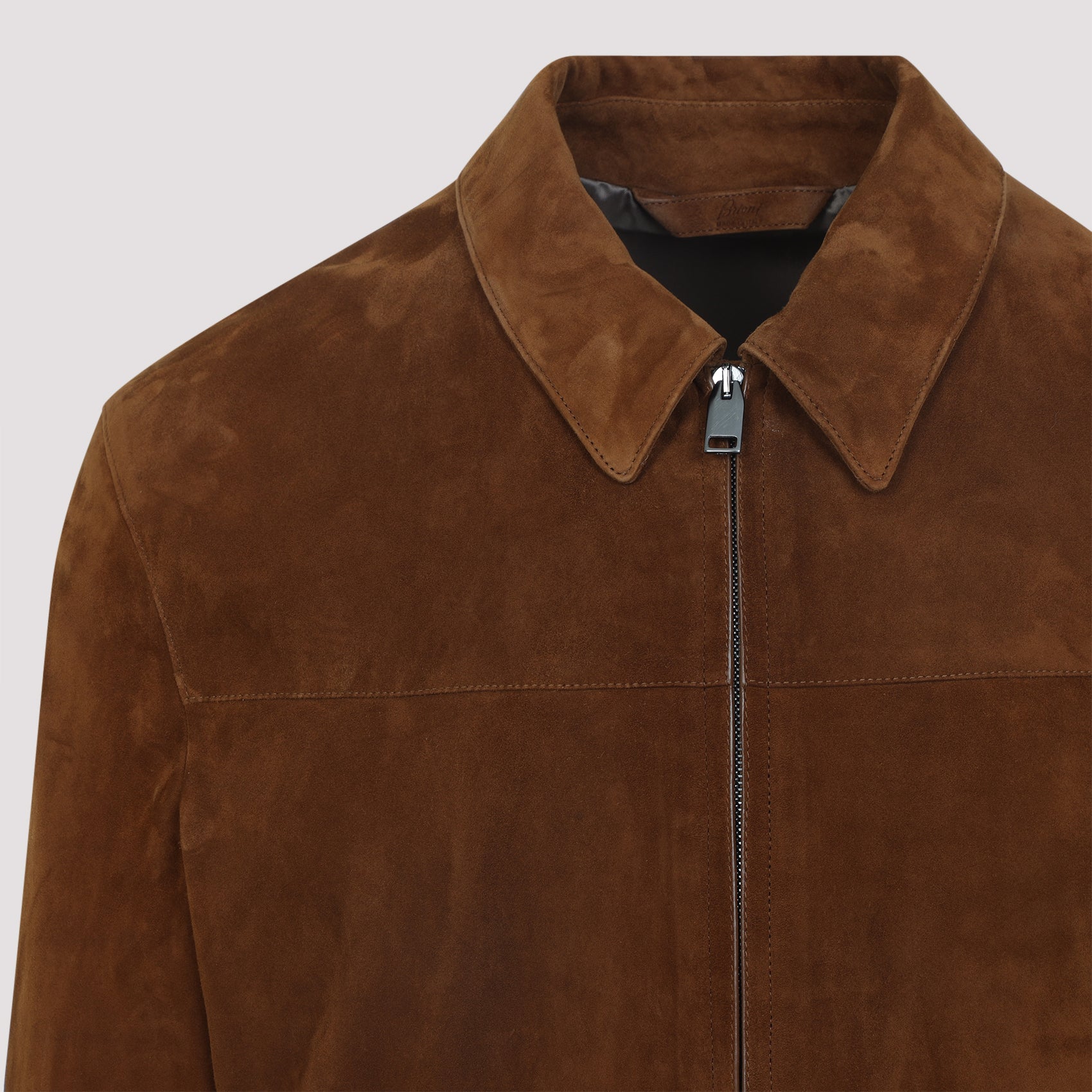 Suede Leather Jacket Brown