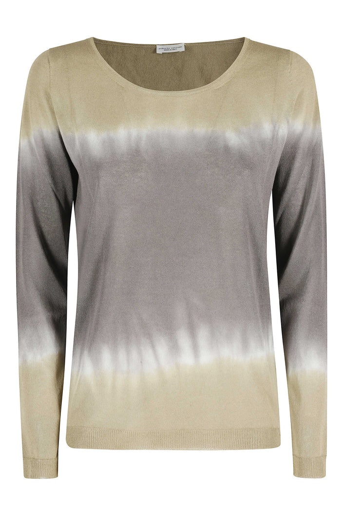 Girocollo Deep Dye Green Viscosa Maglia