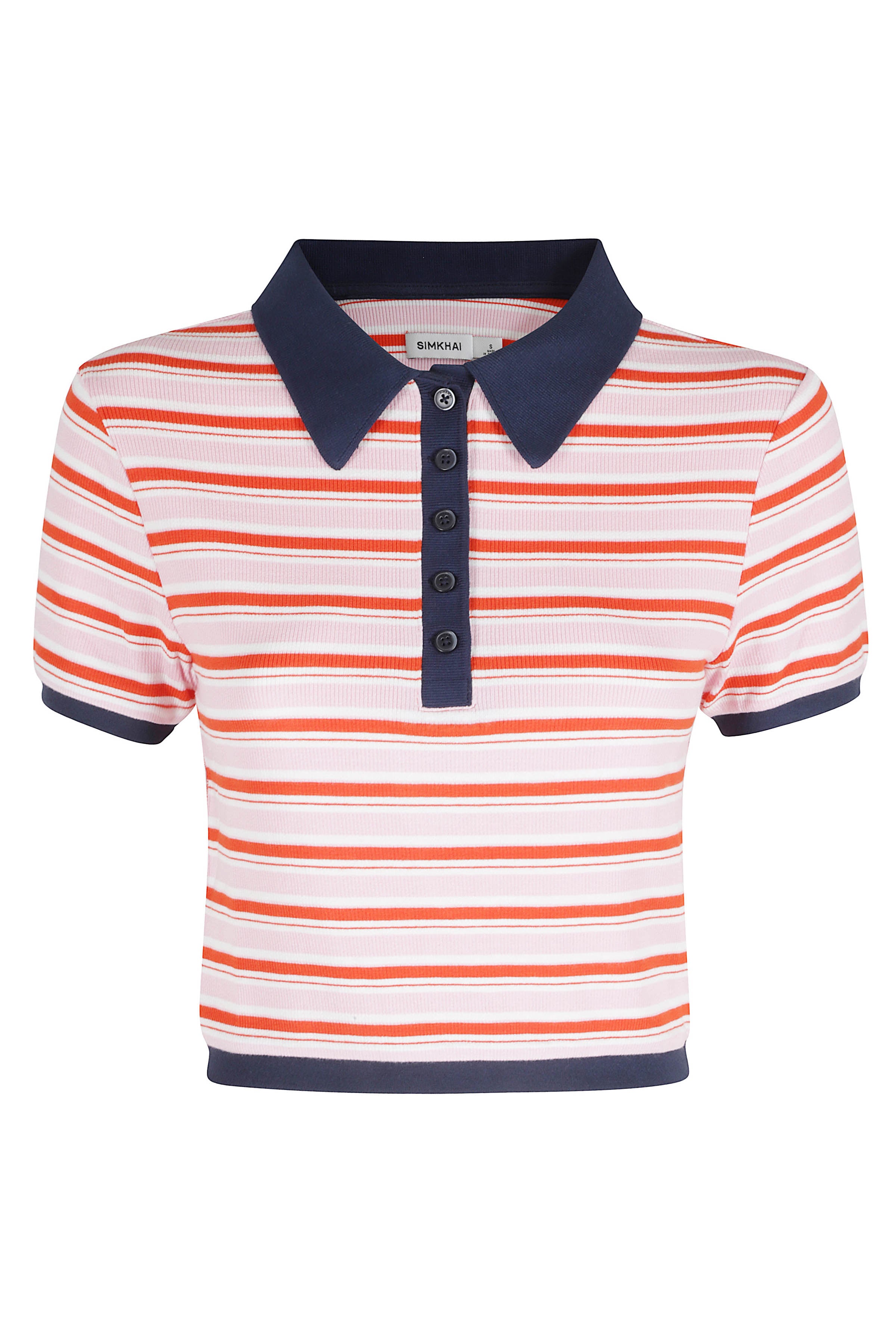 Marnie Knit Polo Pink & Purple Viscosa Modal Elastane