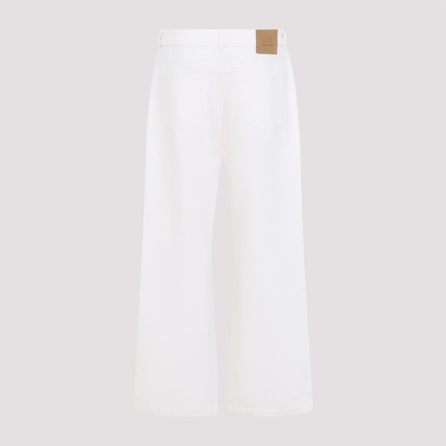 Large Fit Jeans White Cotton