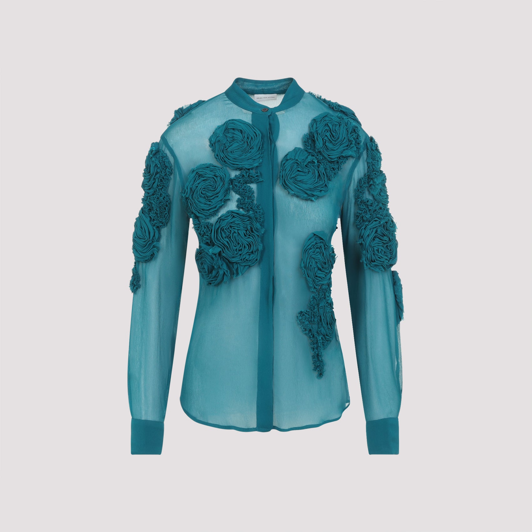 Chowsa Blouse Green Viscose Tops