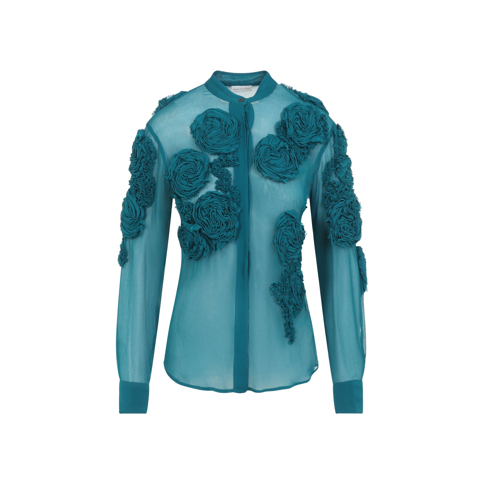 Chowsa Blouse Green Viscose Tops