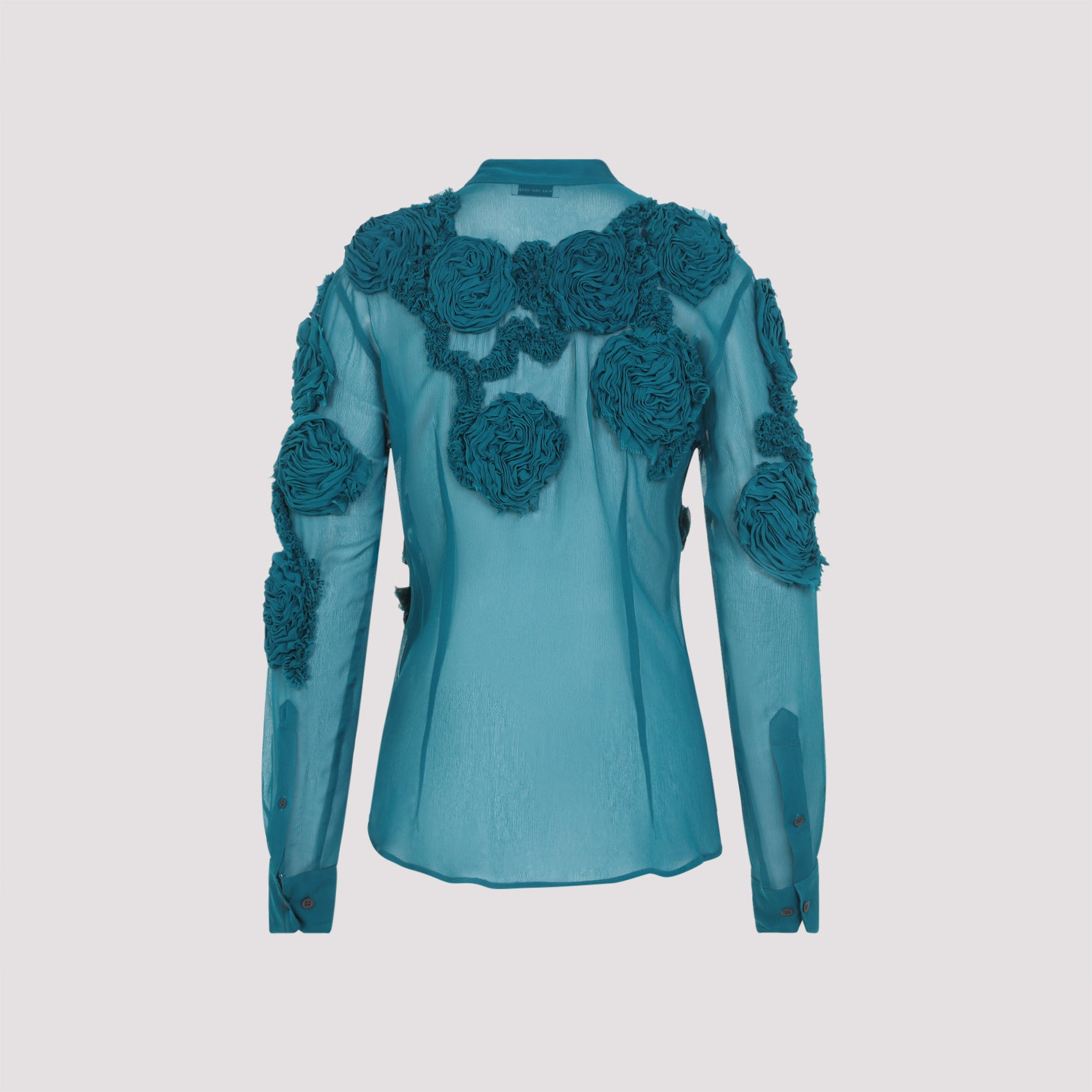 Chowsa Blouse Green Viscose Tops