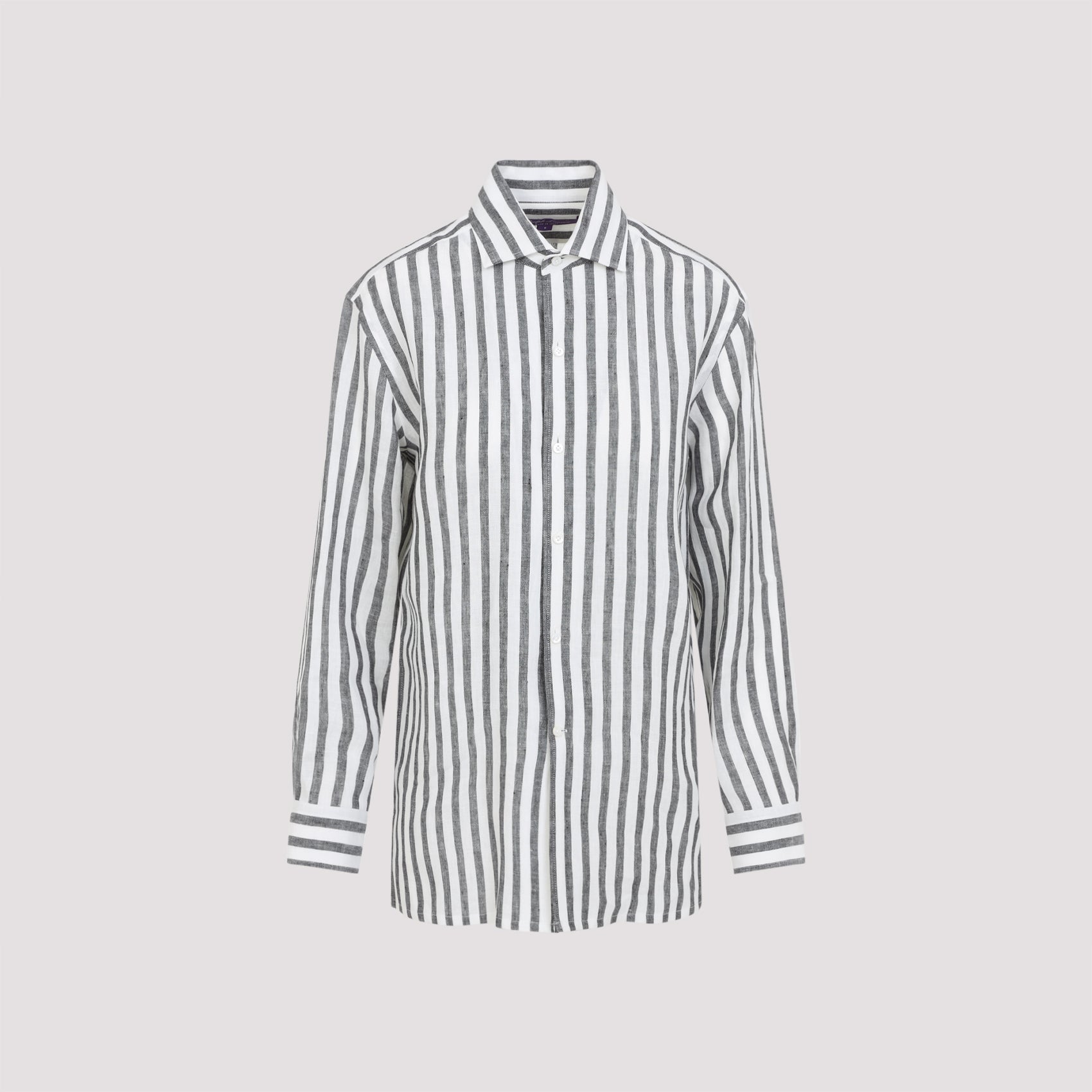 Ralph Lauren Purple Label Capri Shirt Black Linen