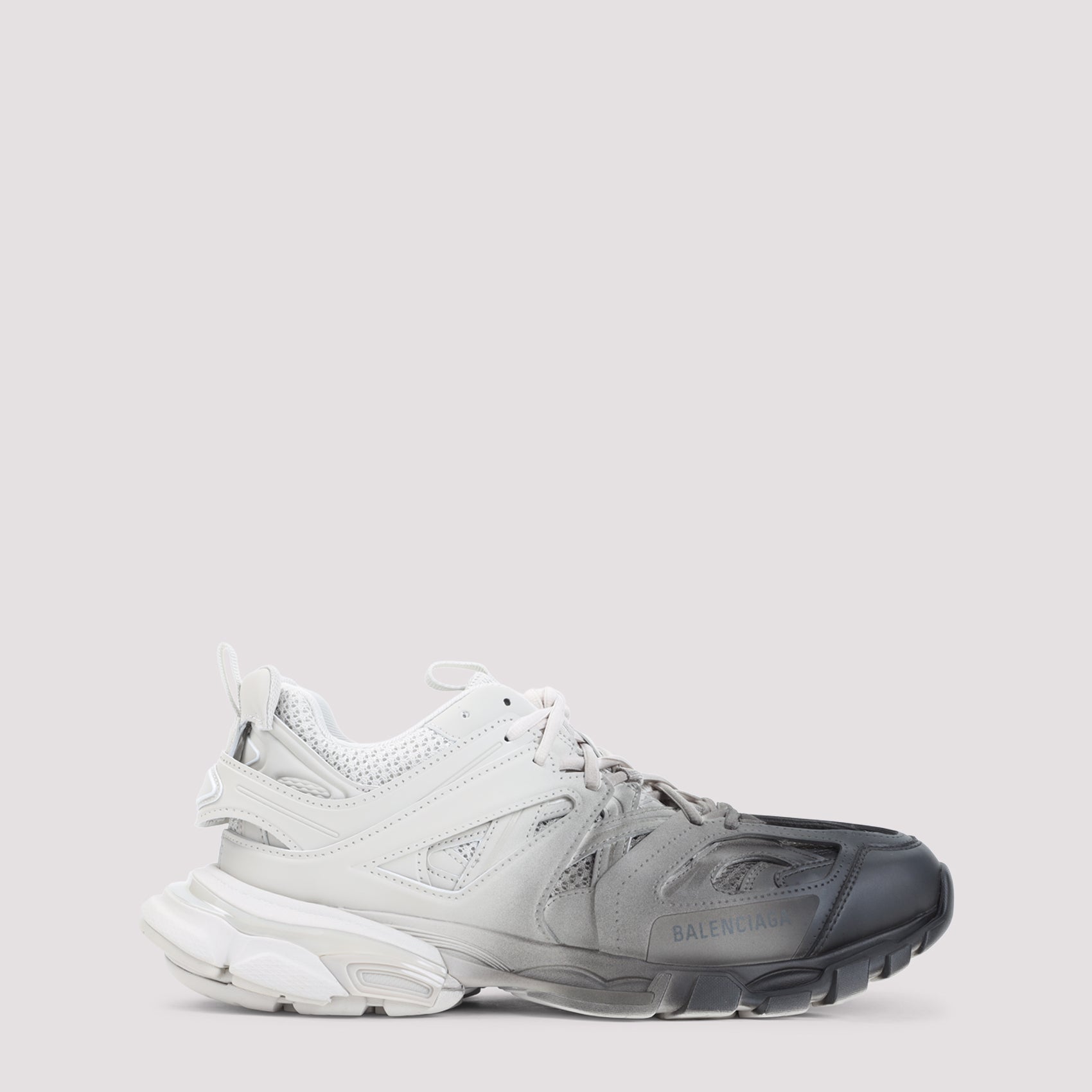 Track Gradient Sneakers Black Leather Textile Rubber Shoe
