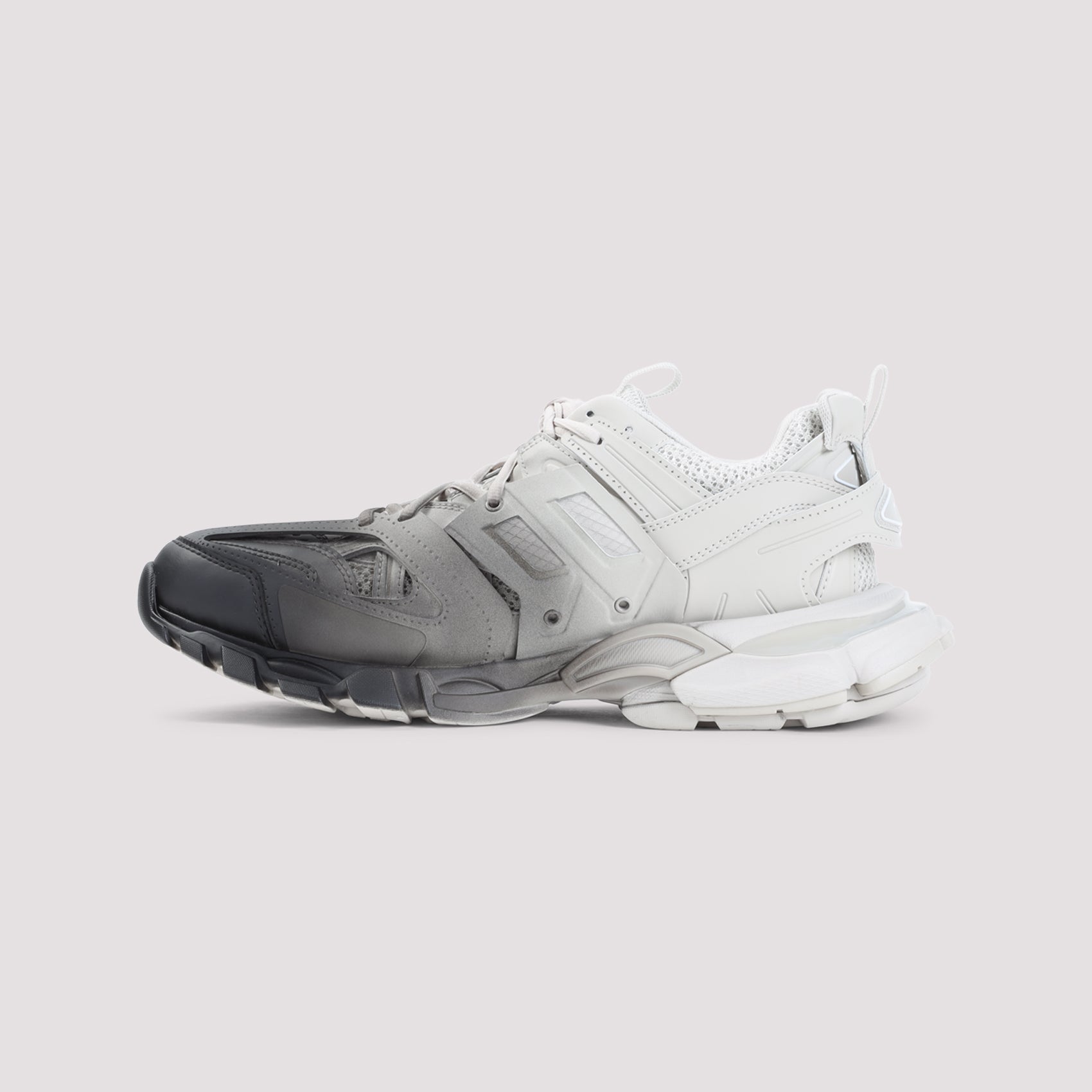 Track Gradient Sneakers Black Leather Textile Rubber Shoe