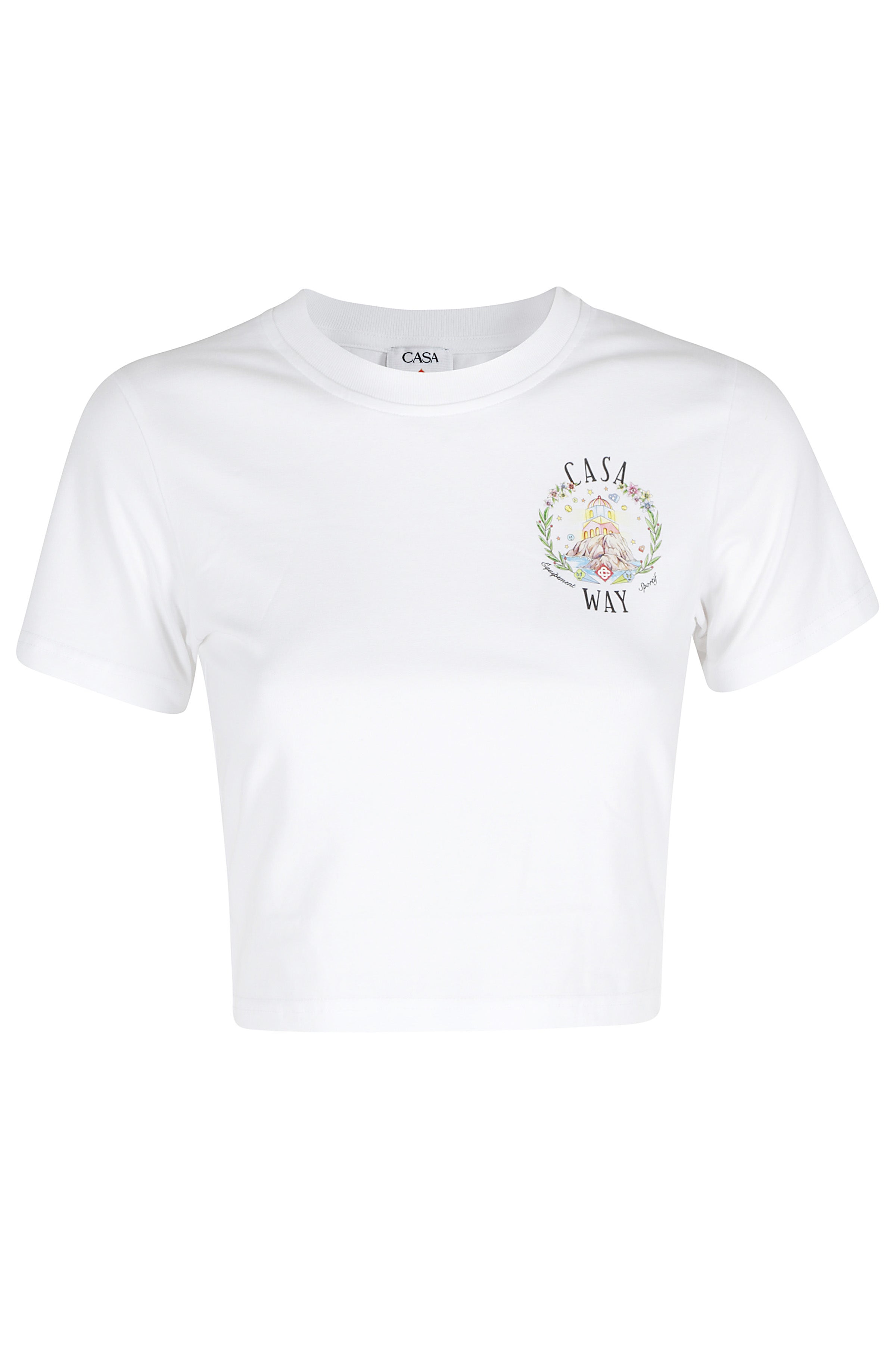 Casa Way Baby Tee White Cotone Elastane T-shirt