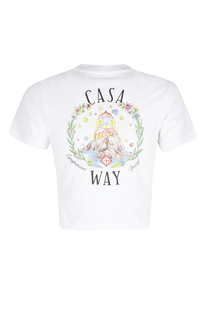 Casa Way Baby Tee White Cotone Elastane T-shirt