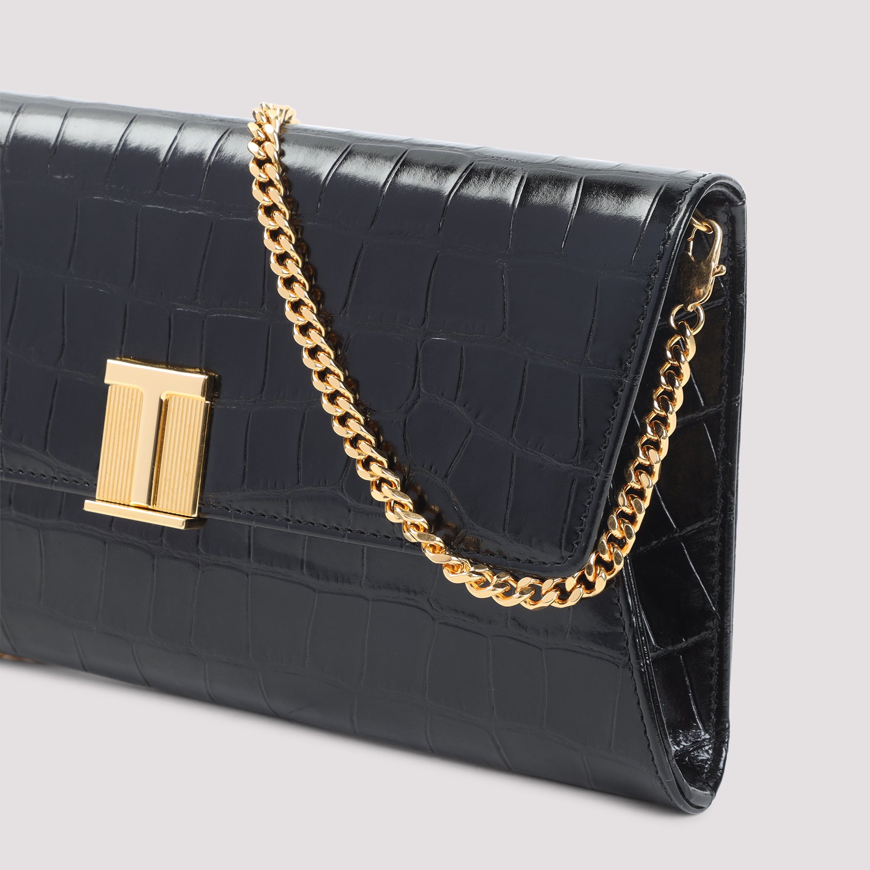 Clutch Black Calf Leather Bag