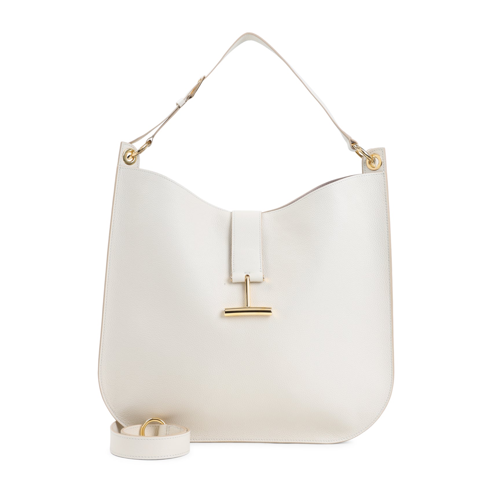 Shoulder Bag White Calf Leather