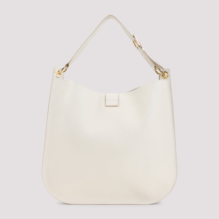 Shoulder Bag White Calf Leather