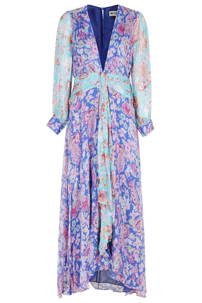 Meera Dress Blue Viscosa Abito