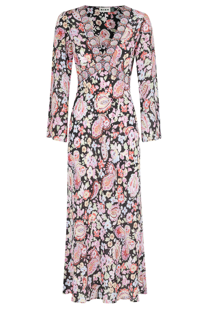 Tania Dress Black Silk Abito
