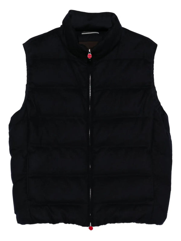 Kiton Outer: Virgin Wool 100% vest in black