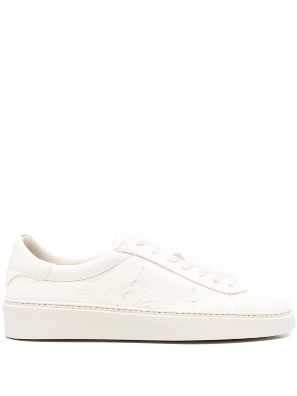 Eleventy Upper: Calf Leather 100% sneaker in off-white