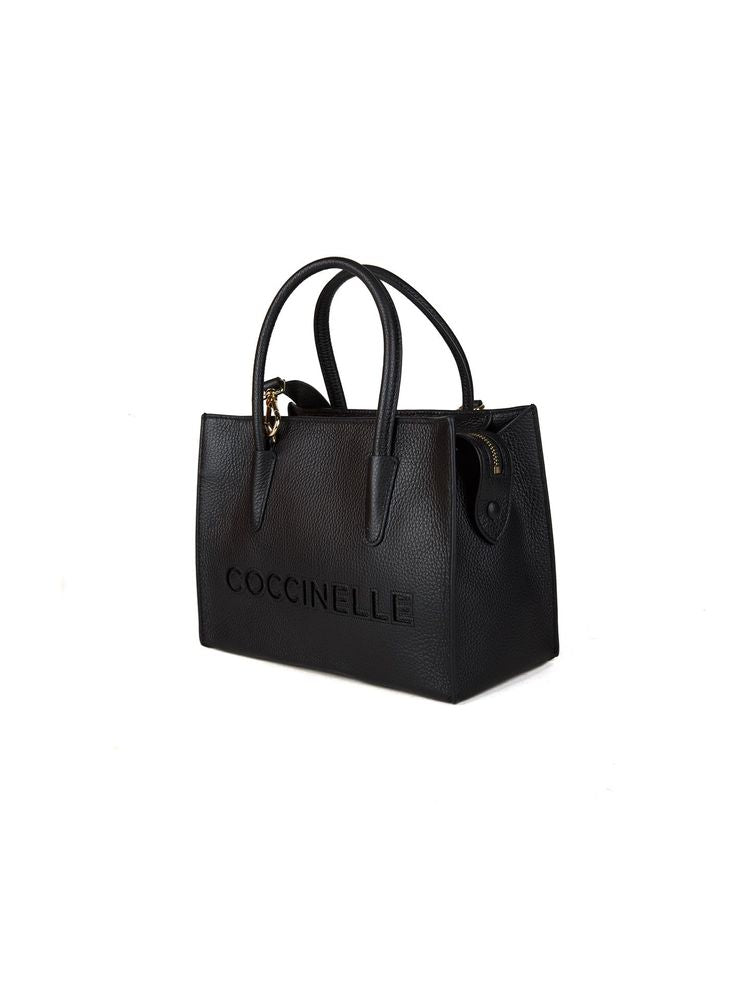 Coccinelle 100% Cowhide tote bag in black