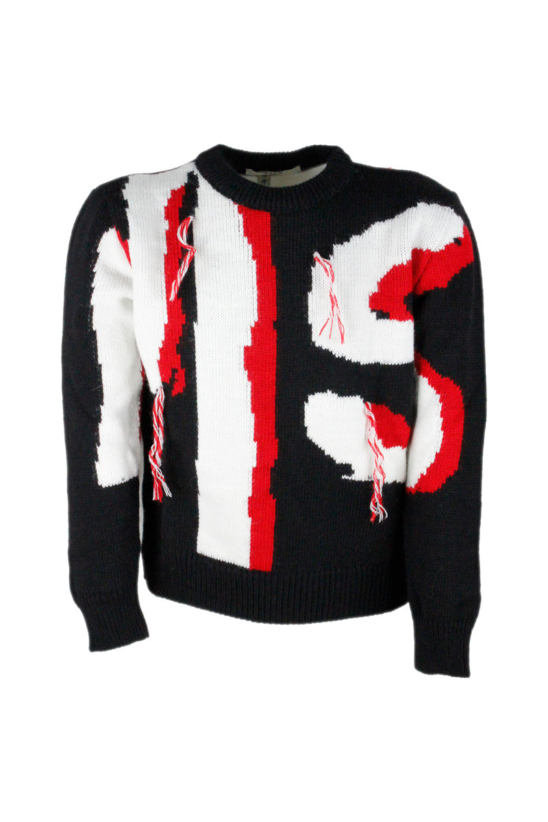 MSGM Sweaters Black 75ac 10wv 10ry 5wp