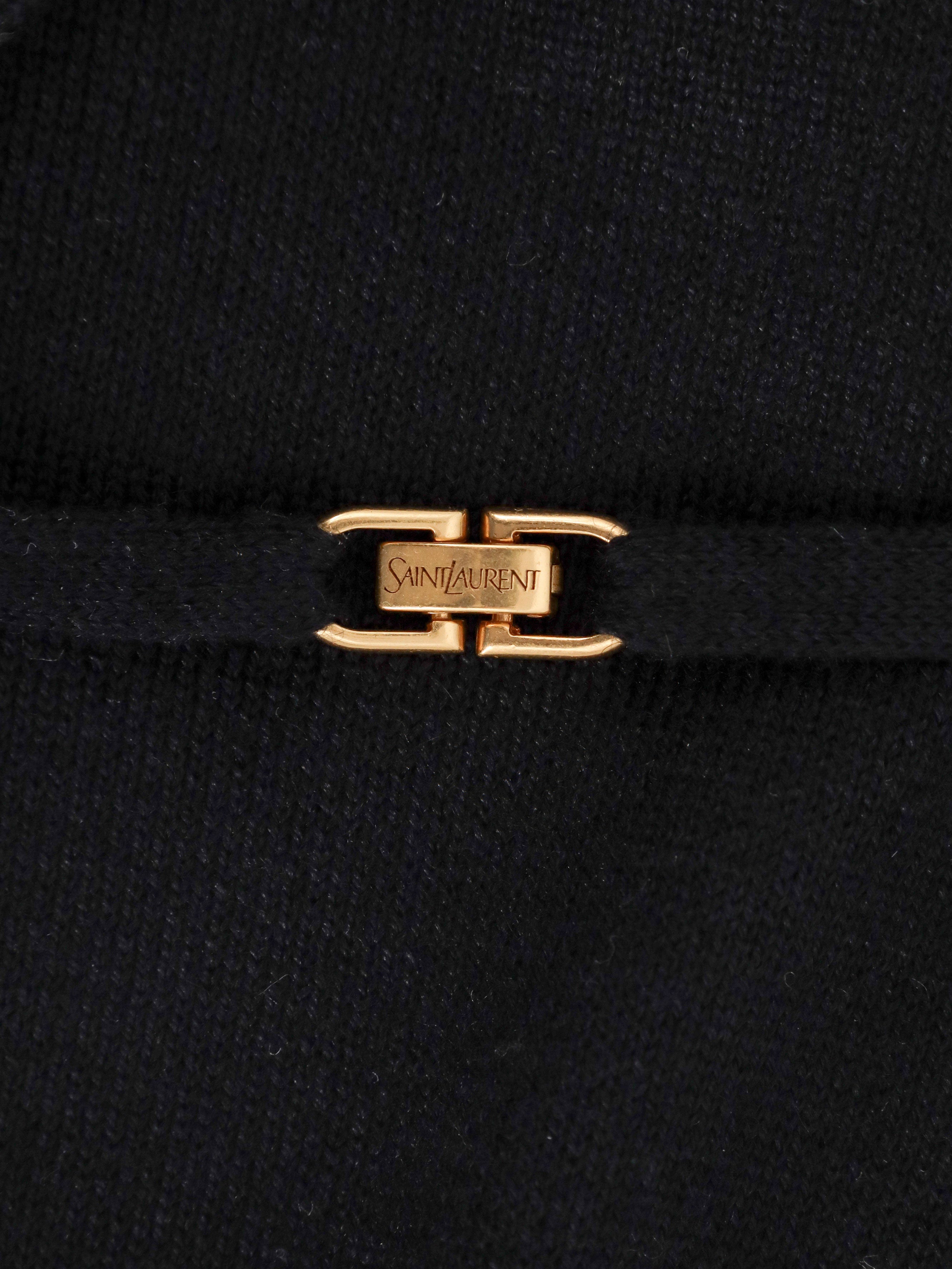 Saint Laurent T-shirts and Polos Black Lana Cashmere Seta