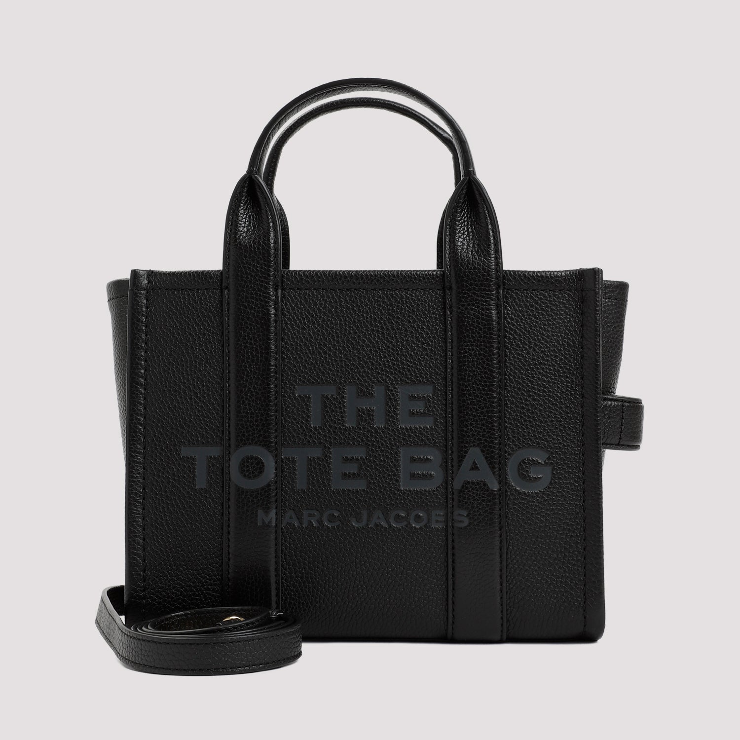 The Leather Small Tote Bag Black Cow