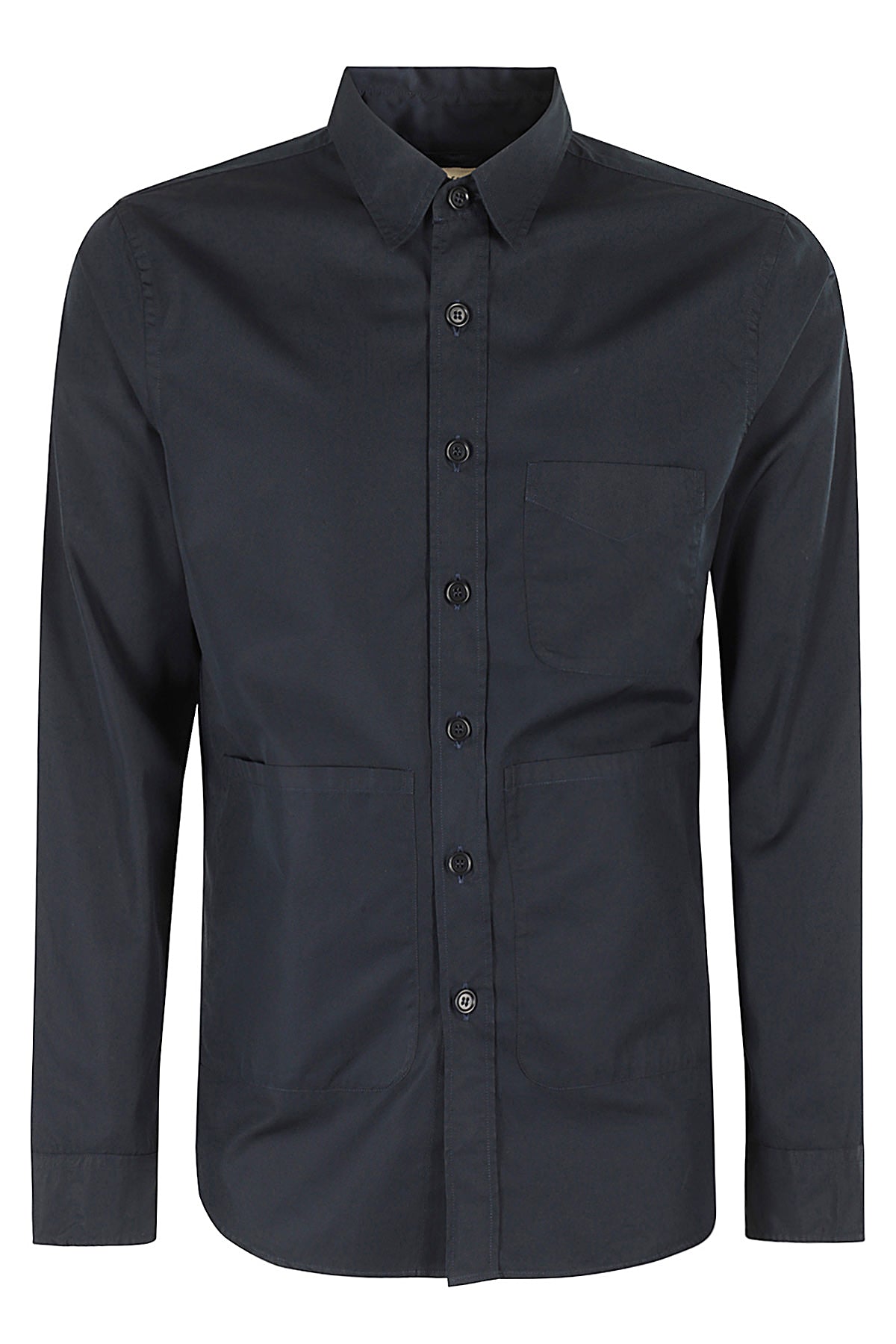 Shirt Blue Cotone Camicia
