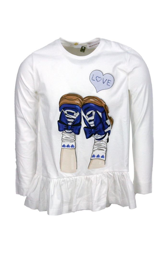 Monnalisa T-shirts and Polos White 100co