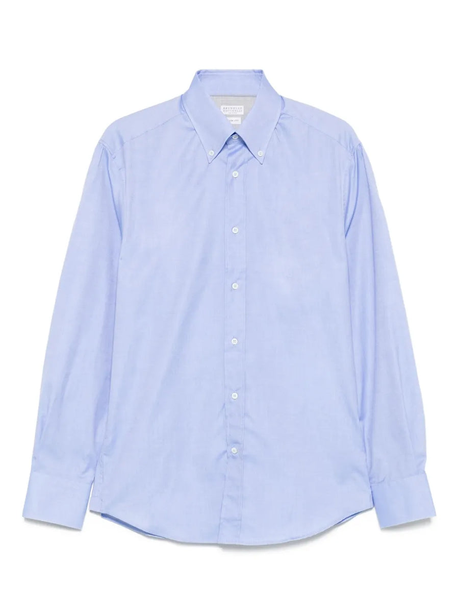 Brunello Cucinelli Cotton 100% shirt in light blue