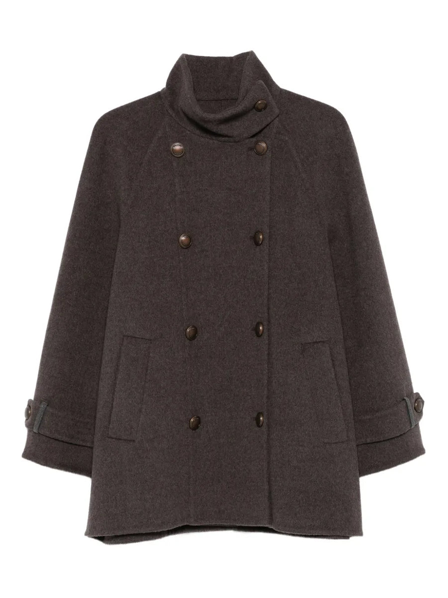 Brunello Cucinelli Outer: Virgin Wool 90% coat in charcoal
