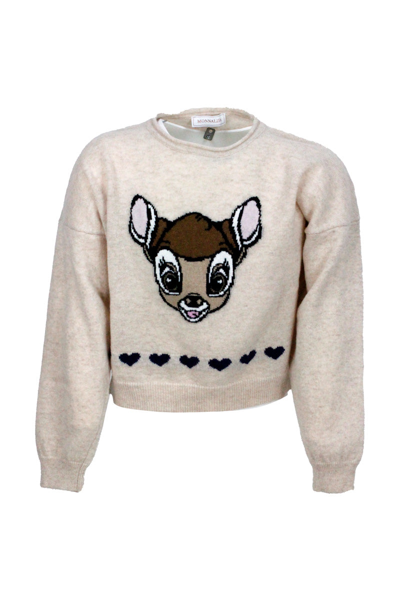 Monnalisa Sweaters Beige 100wv