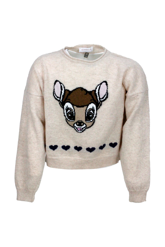 Monnalisa Sweaters Beige 100wv