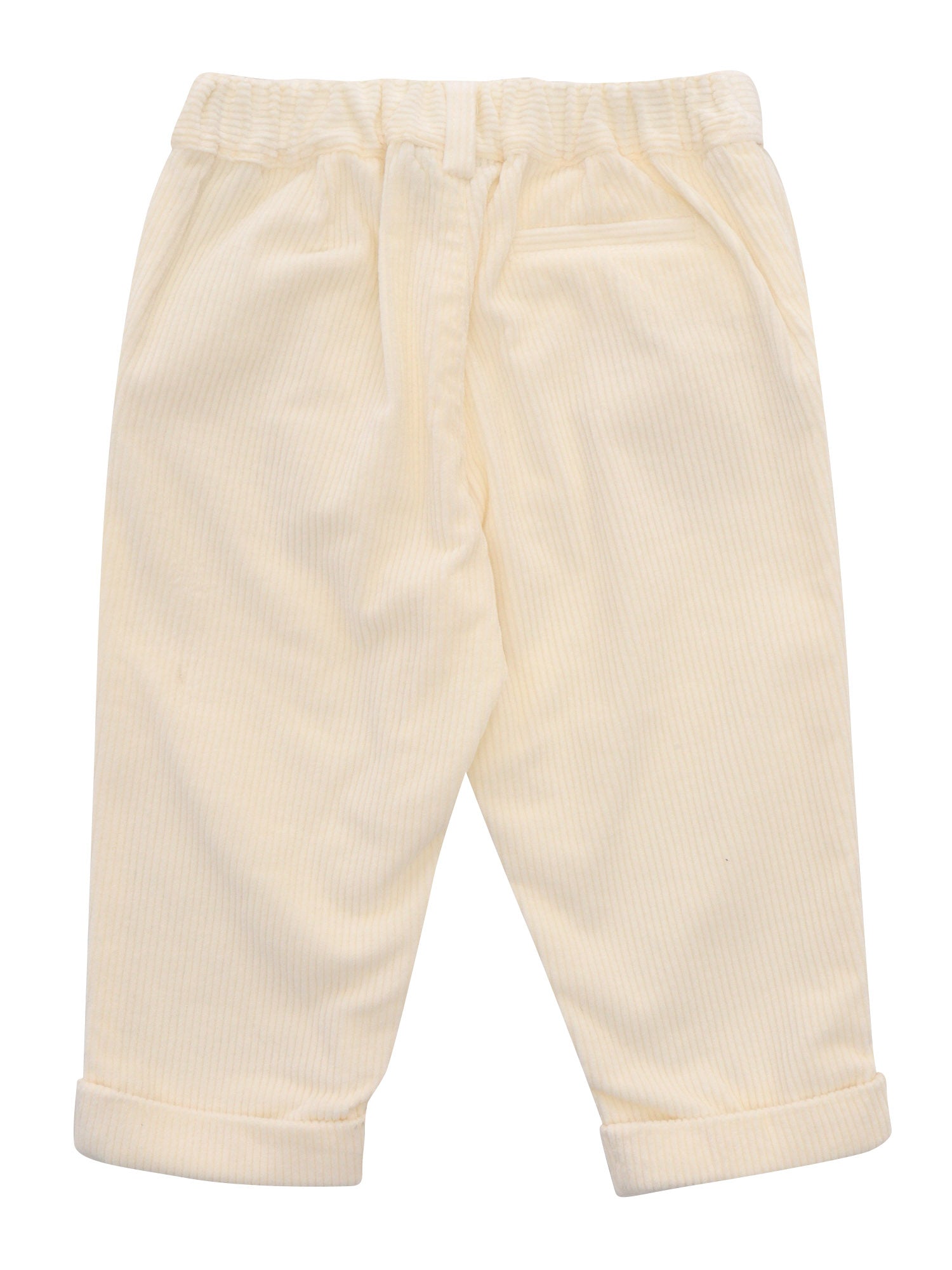 CORDUROY TROUSERS White Cotton Fabric 2 Polyester Pant