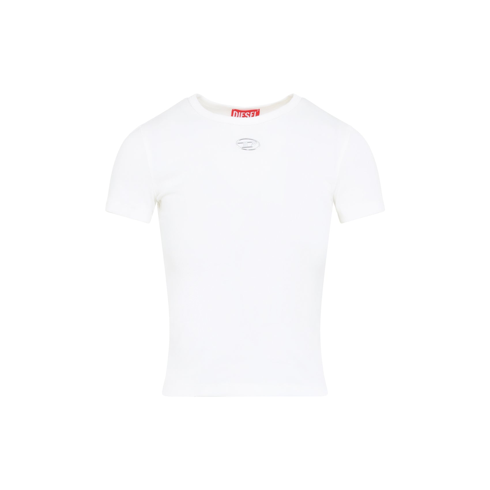 T-ele-long-od T-shirt White Cotton Elastane Tshirt