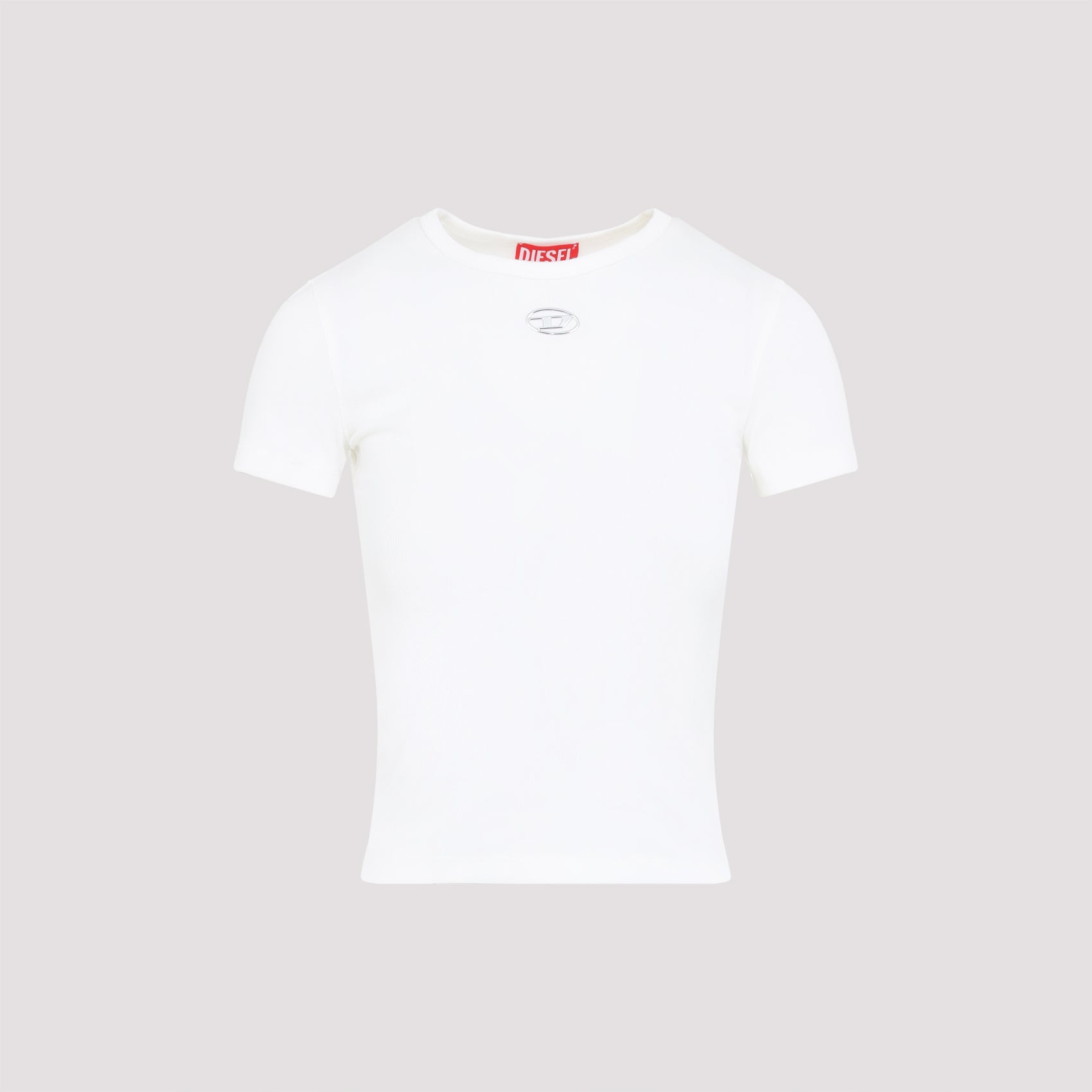 T-ele-long-od T-shirt White Cotton Elastane Tshirt
