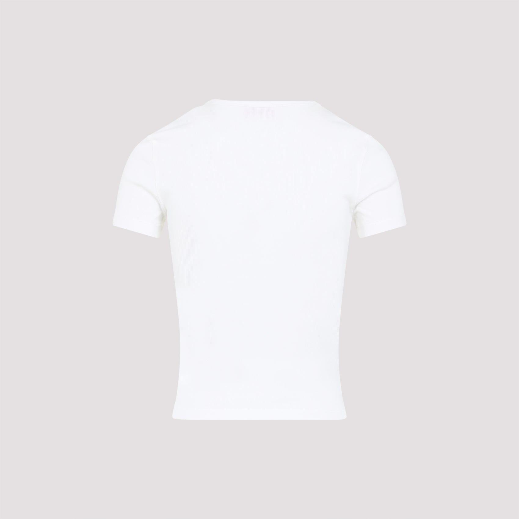 T-ele-long-od T-shirt White Cotton Elastane Tshirt