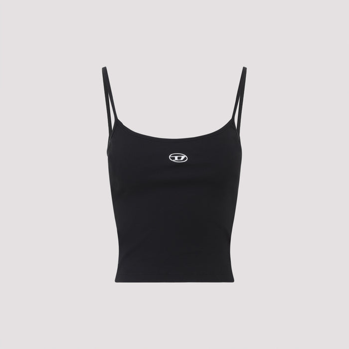 T-Hupy-Od Tank Top Black Cotton Elastane Tshirt