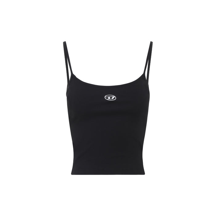 T-Hupy-Od Tank Top Black Cotton Elastane Tshirt