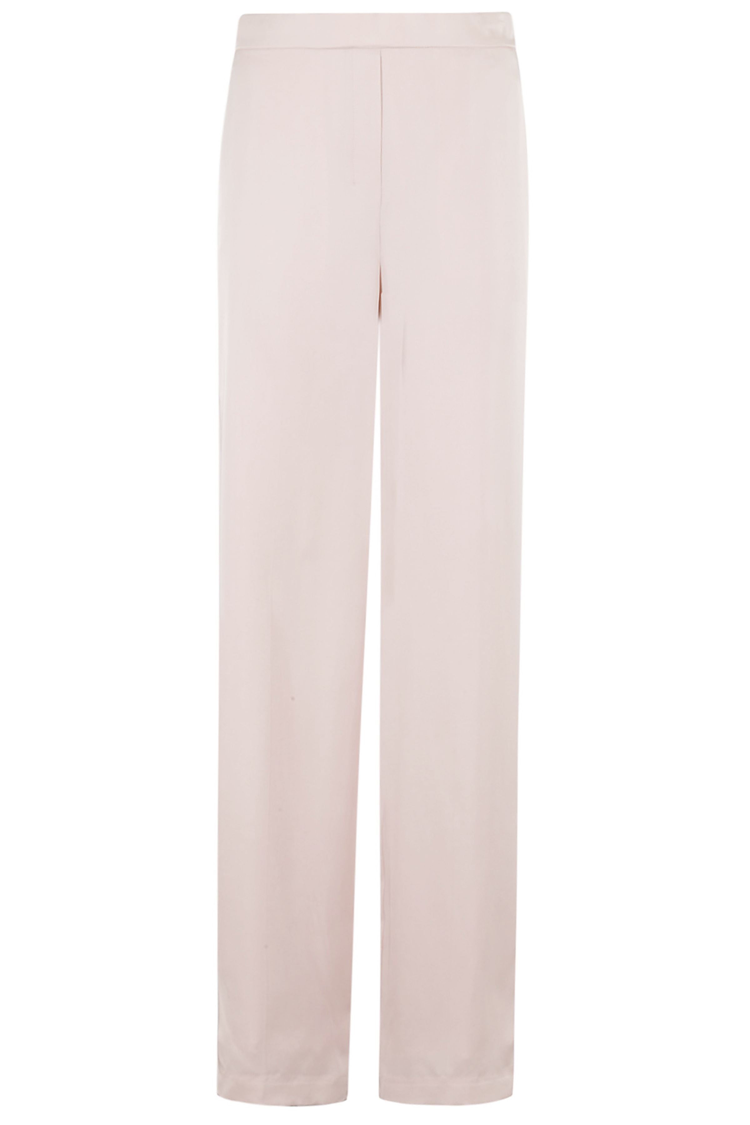 Wide Pull On Fl Mode Pink & Purple Silk Pantaloni