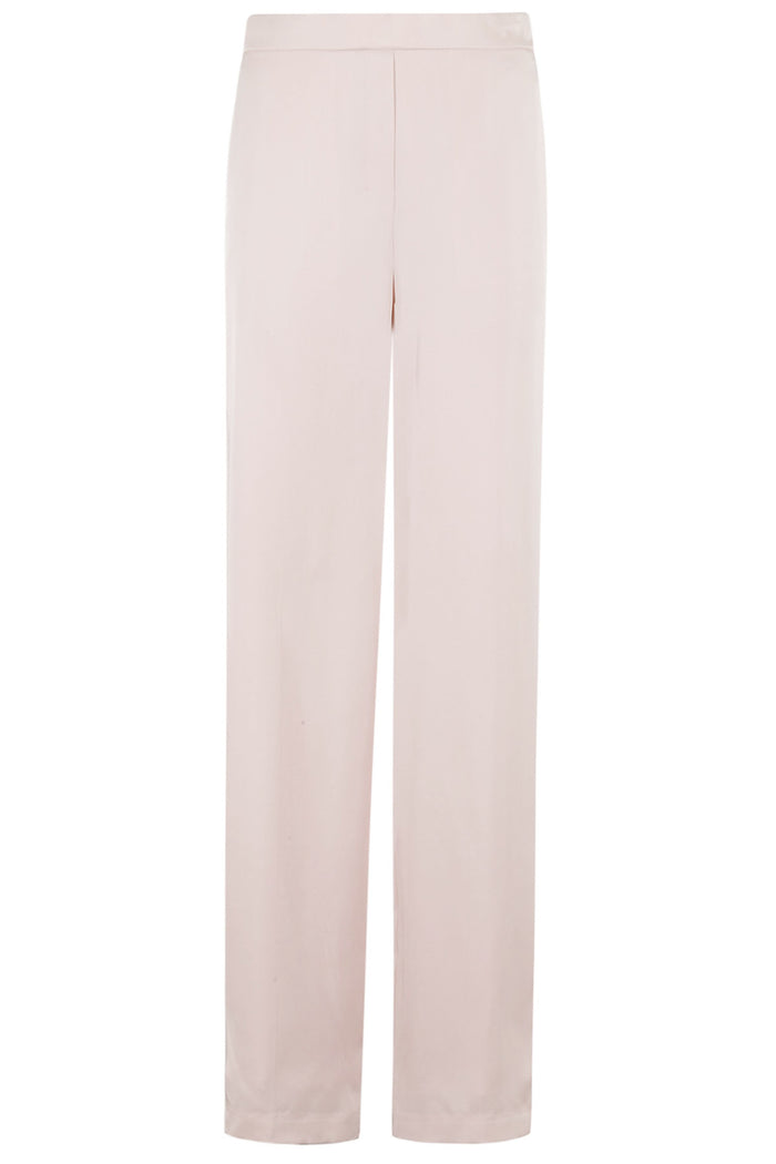 Wide Pull On Fl Mode Pink & Purple Silk Pantaloni