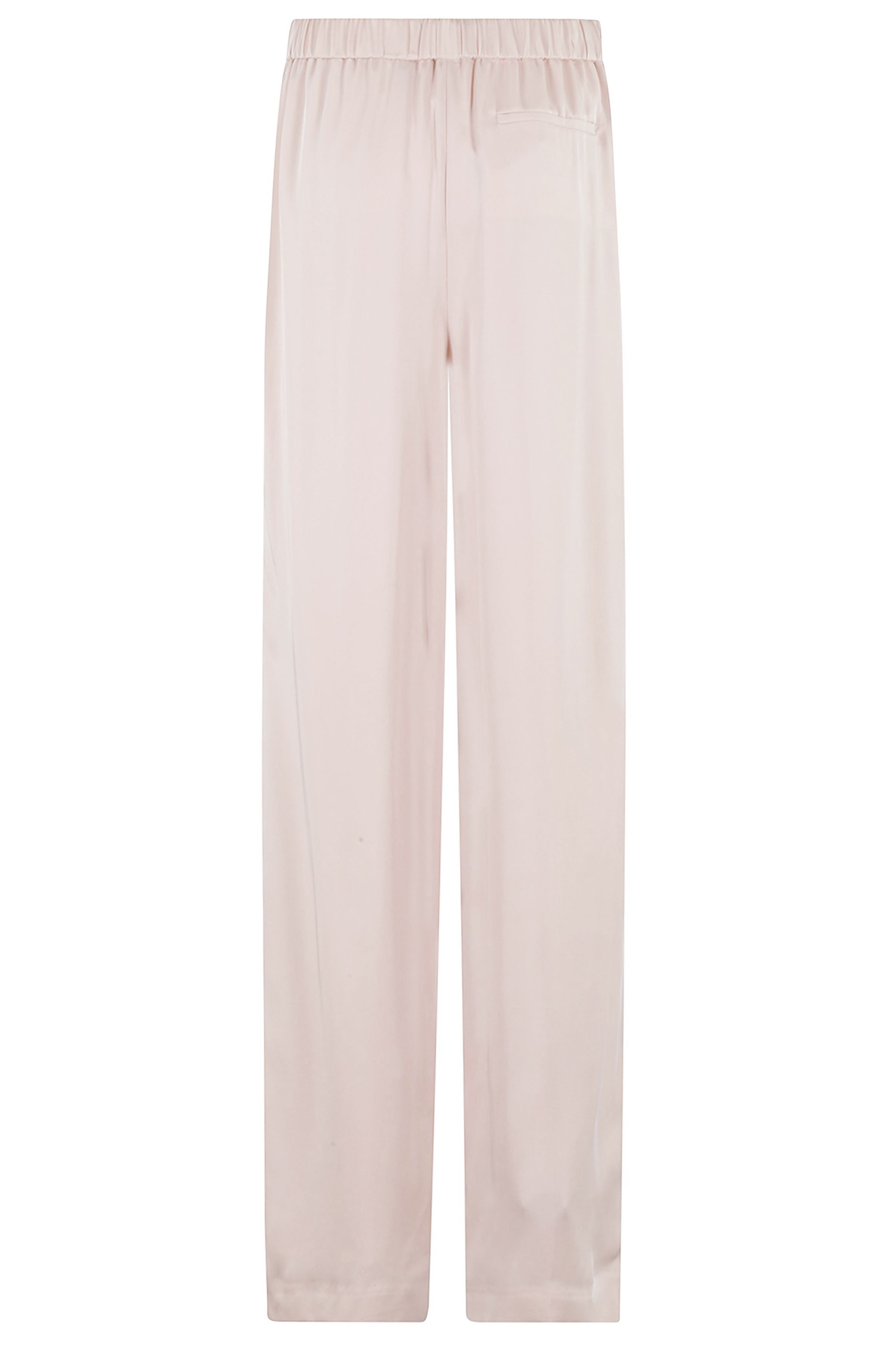 Wide Pull On Fl Mode Pink & Purple Silk Pantaloni