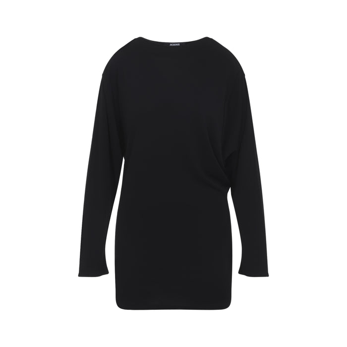 The Mistral Mini Dress Black Viscose Polyamide