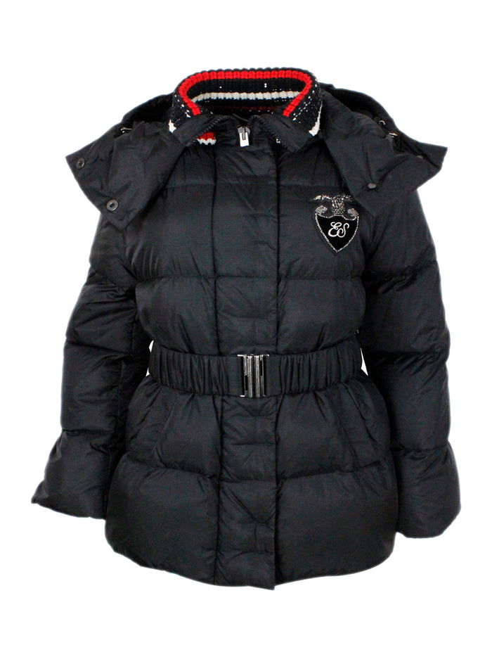 Ermanno Scervino Coats Black Poliestere