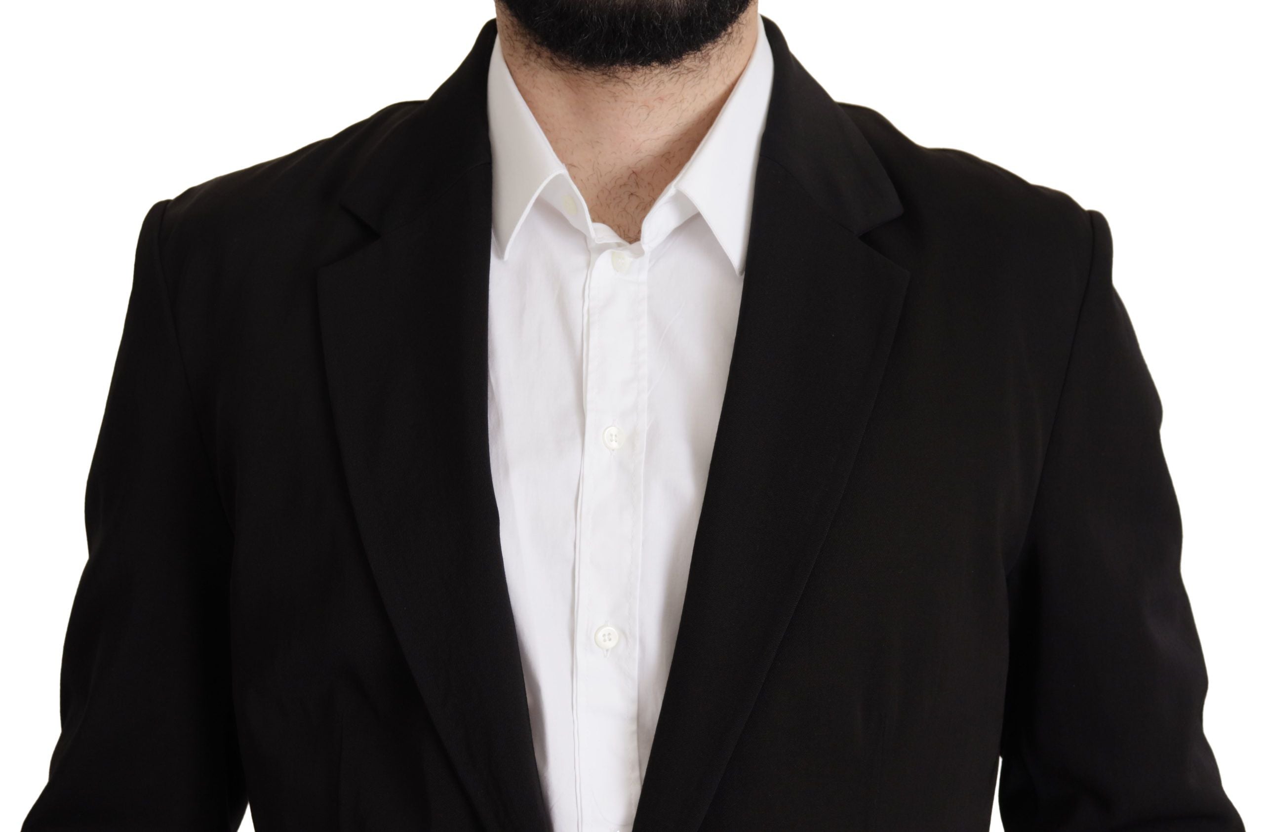 Dolce & Gabbana 97% Virgin Wool 3% Elastane; Lining: 57% Cupro 43% Polyester blazer in black — view 2