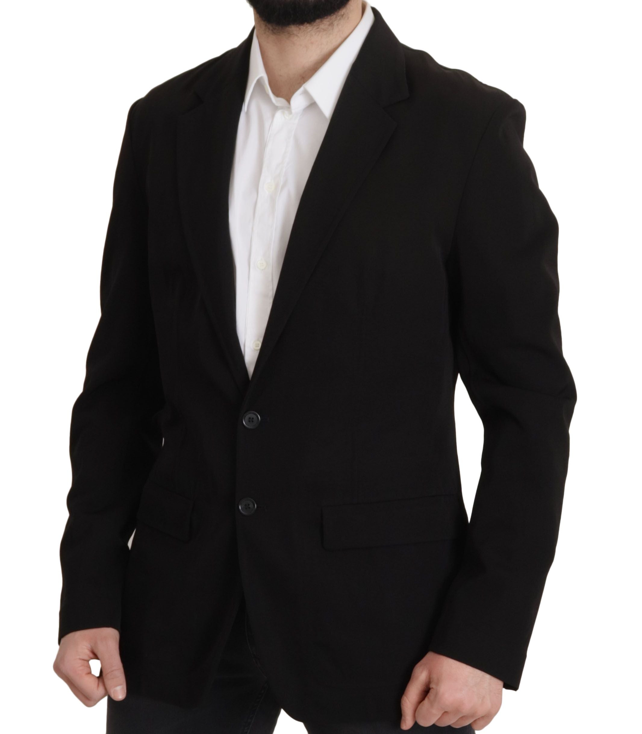 Dolce & Gabbana 97% Virgin Wool 3% Elastane; Lining: 57% Cupro 43% Polyester blazer in black — view 3