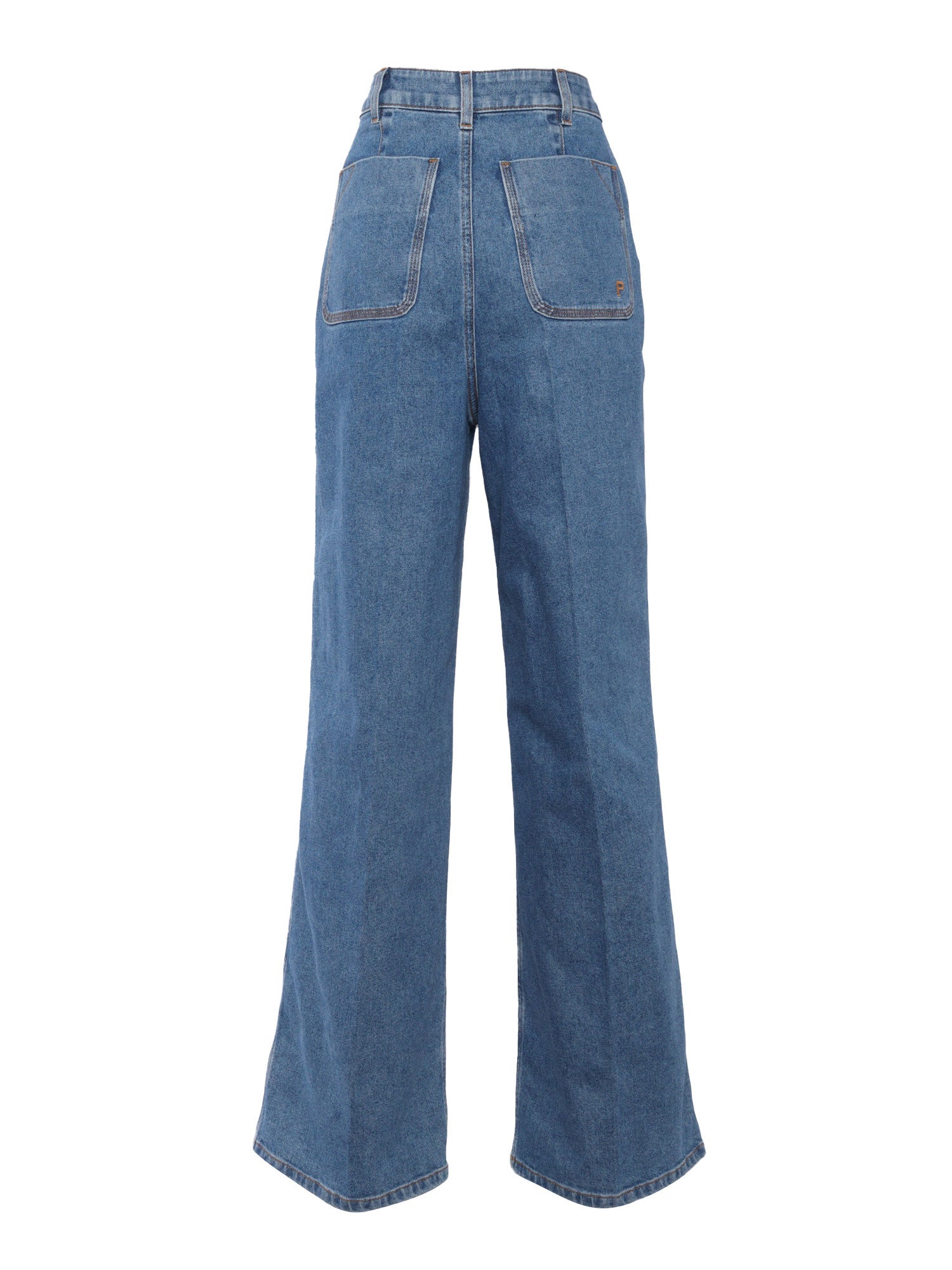 Denim Skirt Blue Cotton Elastane Straight Jeans