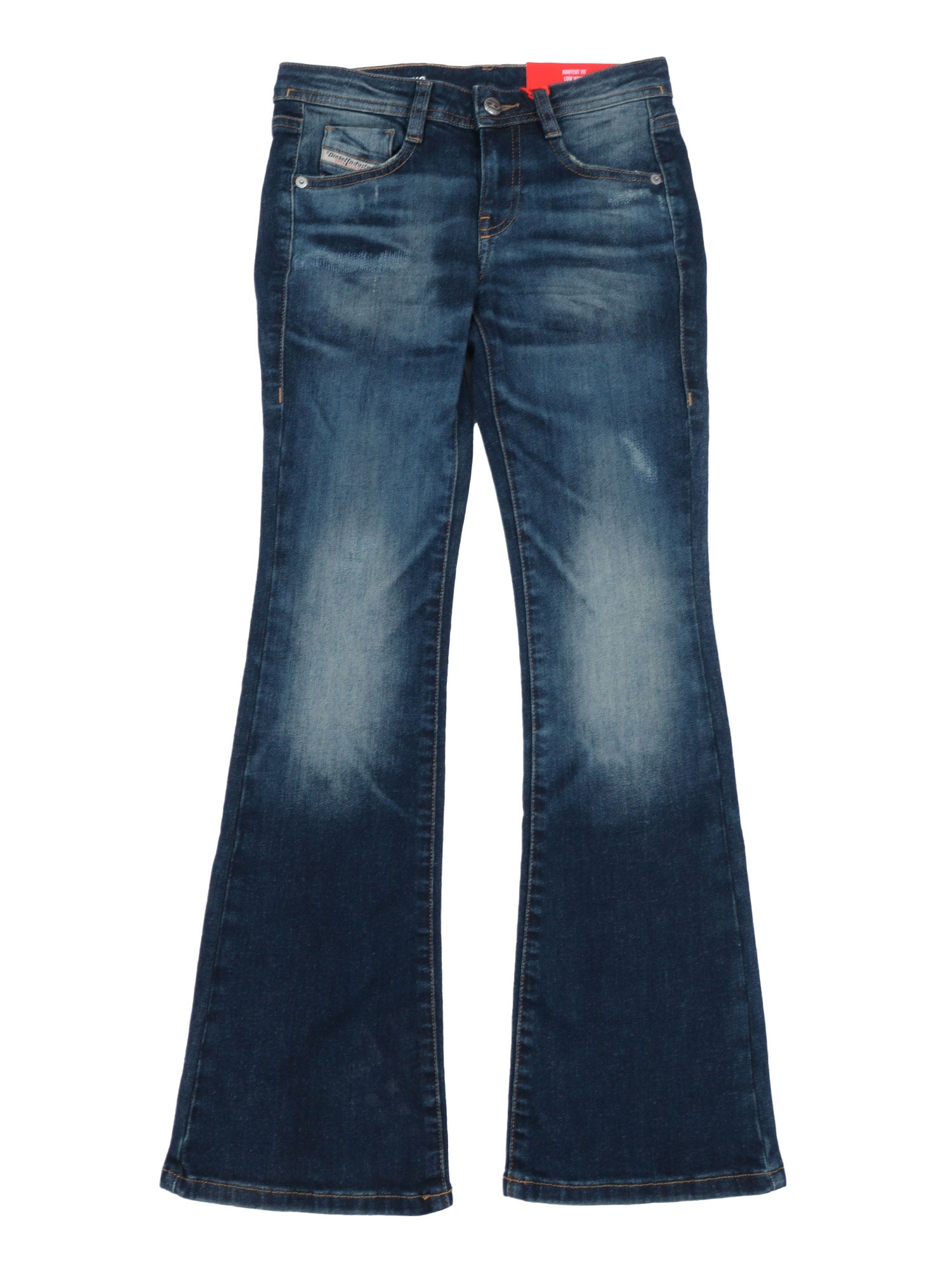 5 Pockets Blue Cotton Elastane Jean