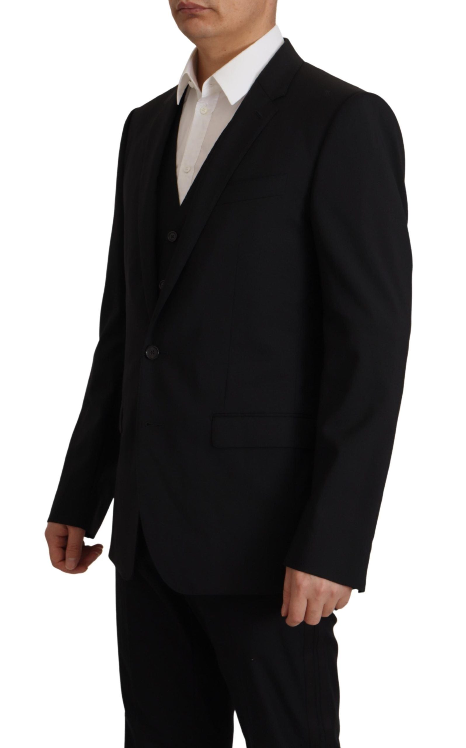 Dolce & Gabbana 98% Virgin Wool suit in black — view 4