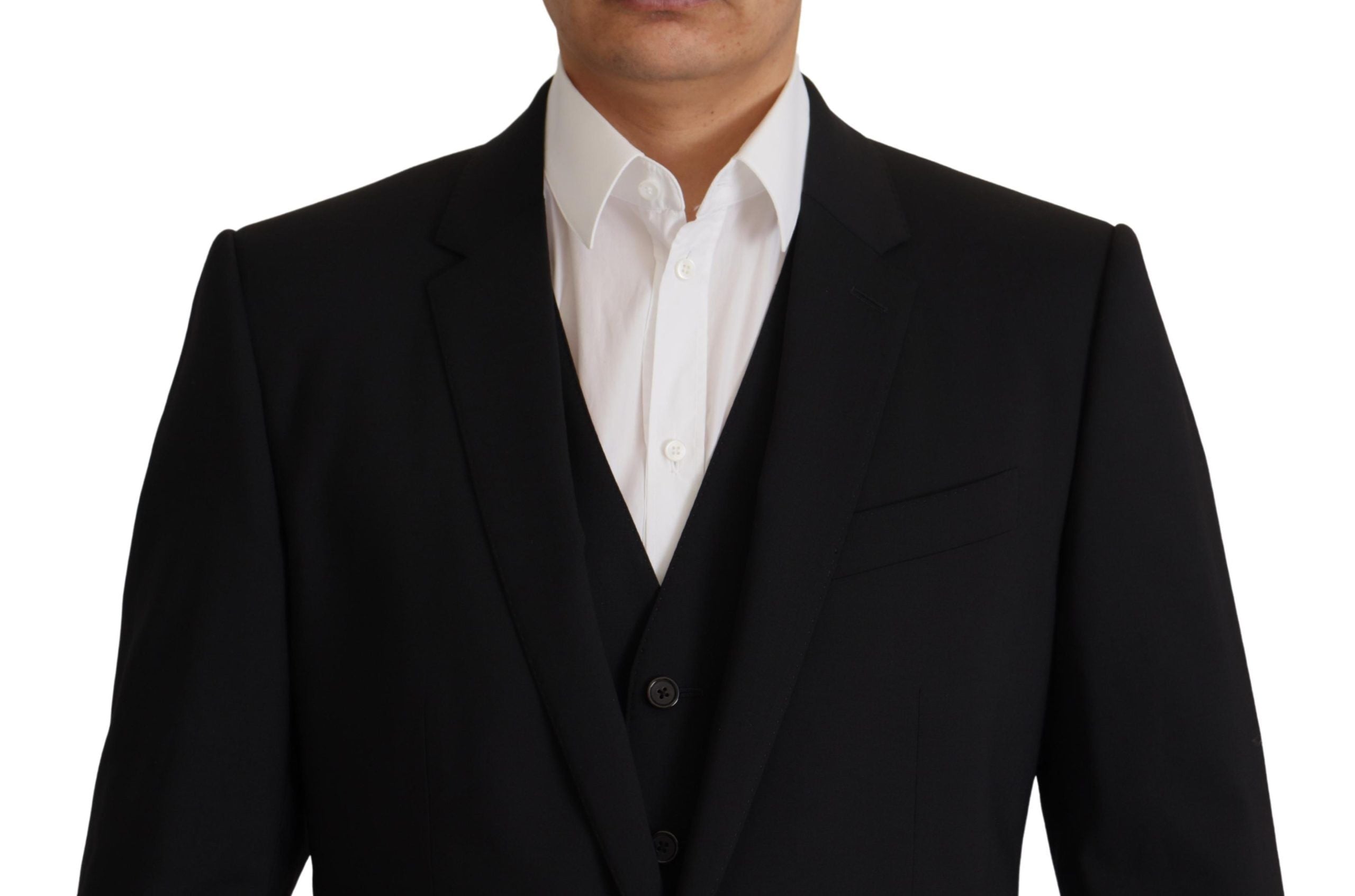 Dolce & Gabbana 98% Virgin Wool suit in black — view 6