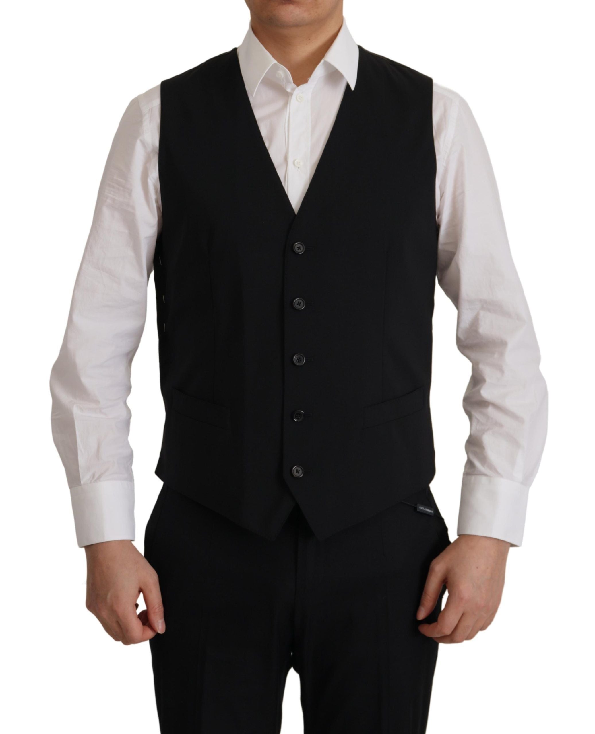 Dolce & Gabbana 98% Virgin Wool suit in black — view 8