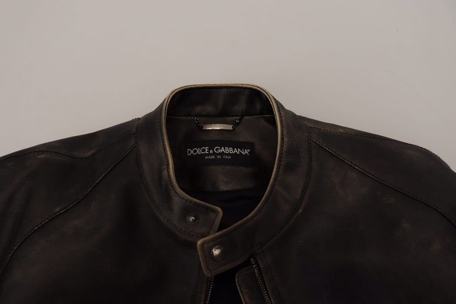 Dolce & Gabbana 100% Leather jacket in black