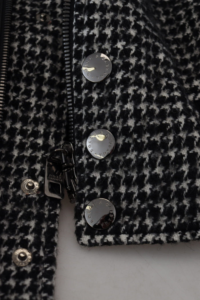 Dolce & Gabbana 70% Polyester 30% Leather jacket in black — view 2